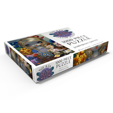 Darstellung des Puzzle Motivs Alice with the Dormouse 1000 Puzzle Schachtel Ansicht1