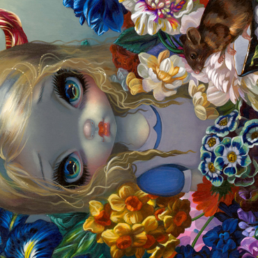 Darstellung des Puzzle Motivs Alice with the Dormouse 1000 Puzzle 3D Modell