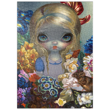 Darstellung des Puzzle Motivs puzzleplate Alice with the Dormouse 500 Puzzle