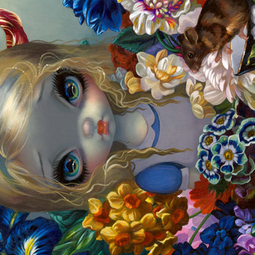 Darstellung des Puzzle Motivs Alice with the Dormouse 500 Puzzle 3D Modell