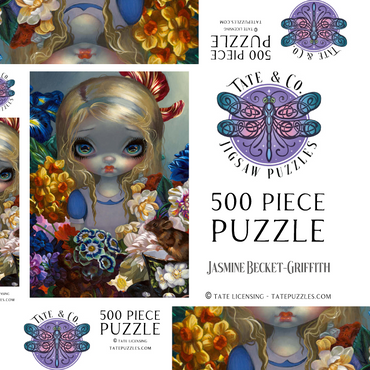 Darstellung des Puzzle Motivs Alice with the Dormouse 500 Puzzle Schachtel 3D Modell