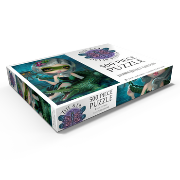 Darstellung des Puzzle Motivs Alligator Girl 500 Puzzle Schachtel Ansicht1