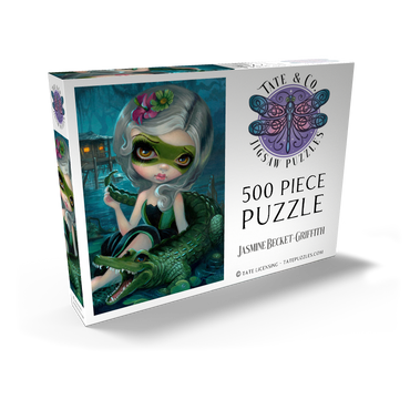 Darstellung des Puzzle Motivs Alligator Girl 500 Puzzle Schachtel Ansicht2