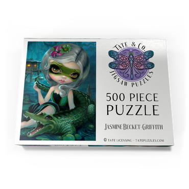 Darstellung des Puzzle Motivs Alligator Girl 500 Puzzle Schachtel Ansicht3