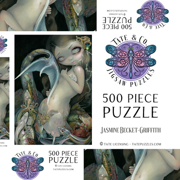 Darstellung des Puzzle Motivs Arcimboldo Mermaid 500 Puzzle Schachtel 3D Modell