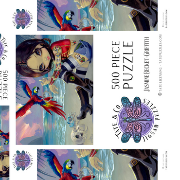 Darstellung des Puzzle Motivs Bootstrap Betsy - Jasmine Becket-Griffith 500 Puzzle Schachtel 3D Modell