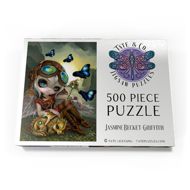 Darstellung des Puzzle Motivs Clockwork Dragonling 500 Puzzle Schachtel Ansicht3