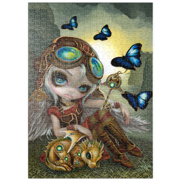 Darstellung des Puzzle Motivs puzzleplate Clockwork Dragonling 500 Puzzle