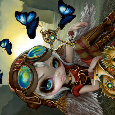 Darstellung des Puzzle Motivs Clockwork Dragonling 500 Puzzle 3D Modell