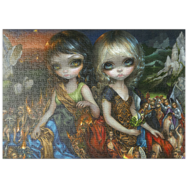 Darstellung des Puzzle Motivs puzzleplate Kleid der Sünder, Kleid der Heiligen - Jasmine Becket-Griffith 500 Puzzle