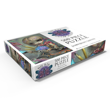 Darstellung des Puzzle Motivs Chasing Dragons 500 Puzzle Schachtel Ansicht1