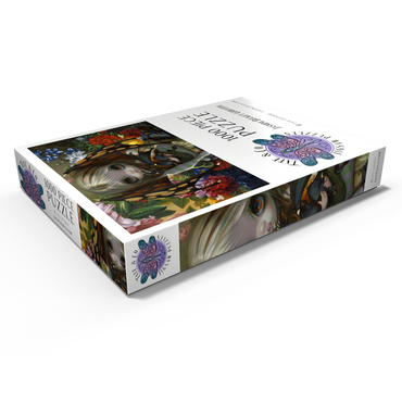 Darstellung des Puzzle Motivs Blumen-Drachenkopf - Jasmine Becket-Griffith 1000 Puzzle Schachtel Ansicht1