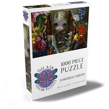 Darstellung des Puzzle Motivs Blumen-Drachenkopf - Jasmine Becket-Griffith 1000 Puzzle Schachtel Ansicht2