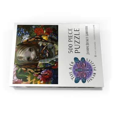 Darstellung des Puzzle Motivs Blumen-Drachenkopf - Jasmine Becket-Griffith 500 Puzzle Schachtel Ansicht3