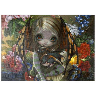 Darstellung des Puzzle Motivs puzzleplate Blumen-Drachenkopf - Jasmine Becket-Griffith 500 Puzzle