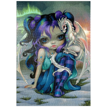 Darstellung des Puzzle Motivs puzzleplate Frost Dragonling 1000 Puzzle