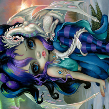 Darstellung des Puzzle Motivs Frost Dragonling 1000 Puzzle 3D Modell