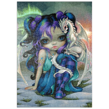 Darstellung des Puzzle Motivs puzzleplate Frost Dragonling 500 Puzzle