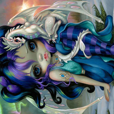 Darstellung des Puzzle Motivs Frost Dragonling 500 Puzzle 3D Modell