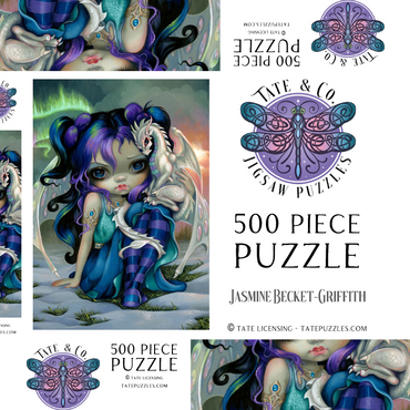 Darstellung des Puzzle Motivs Frost Dragonling 500 Puzzle Schachtel 3D Modell