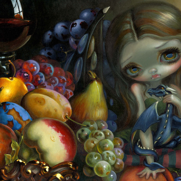 Darstellung des Puzzle Motivs Frucht-Drachling - Jasmine Becket-Griffith 1000 Puzzle 3D Modell