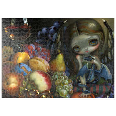 Darstellung des Puzzle Motivs puzzleplate Fruit Dragonling 500 Puzzle