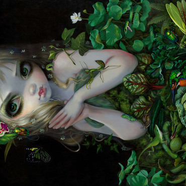 Darstellung des Puzzle Motivs Green Goddess 1000 Puzzle 3D Modell