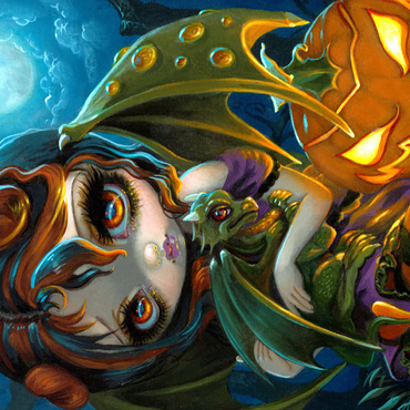 Darstellung des Puzzle Motivs Halloween Dragonling 500 Puzzle 3D Modell