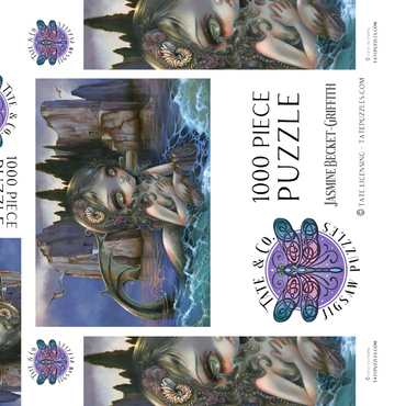 Darstellung des Puzzle Motivs Die Insel der Toten - Jasmine Becket-Griffith 1000 Puzzle Schachtel 3D Modell