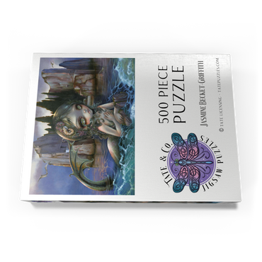 Darstellung des Puzzle Motivs Die Insel der Toten - Jasmine Becket-Griffith 500 Puzzle Schachtel Ansicht3