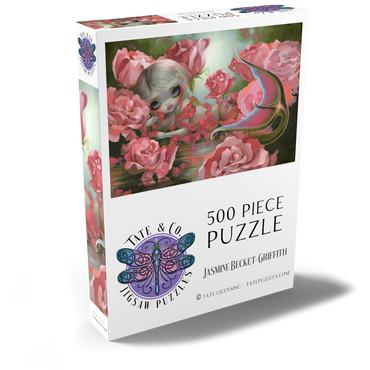 Darstellung des Puzzle Motivs Meerjungfrau mit Rosen - Jasmine Becket-Griffith 500 Puzzle Schachtel Ansicht2