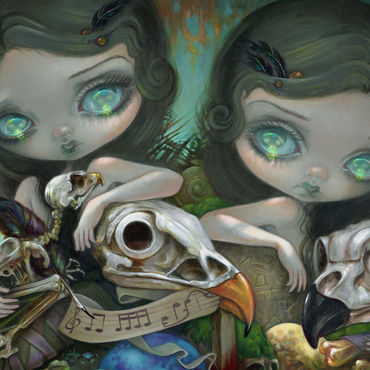Darstellung des Puzzle Motivs Ornithromantie: Missive - Jasmine Becket-Griffith 500 Puzzle 3D Modell