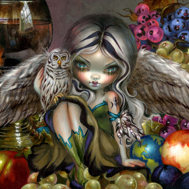Darstellung des Puzzle Motivs Stille Weisheit - Jasmine Becket-Griffith 1000 Puzzle 3D Modell