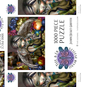 Darstellung des Puzzle Motivs Stille Weisheit - Jasmine Becket-Griffith 1000 Puzzle Schachtel 3D Modell