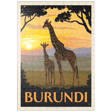 Darstellung des Puzzle Motivs puzzleplate Burundi, Africa, Vintage Poster 200 Puzzle