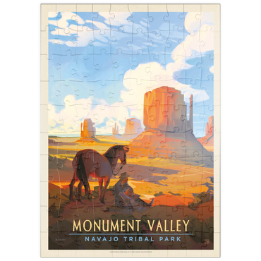 Darstellung des Puzzle Motivs puzzleplate Monument Valley Navajo Tribal Park: Magical Moment, Vintage Poster 100 Puzzle