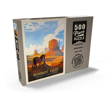 Darstellung des Puzzle Motivs Monument Valley Navajo Tribal Park: Magical Moment, Vintage Poster 500 Puzzle Schachtel Ansicht2