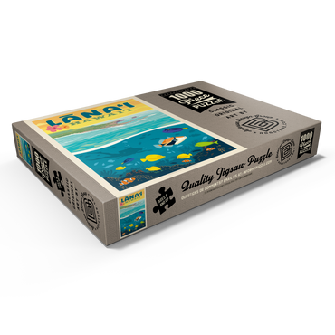 Darstellung des Puzzle Motivs Hawaii: Lānaʻi (Tropical Fish), Vintage Poster 1000 Puzzle Schachtel Ansicht1