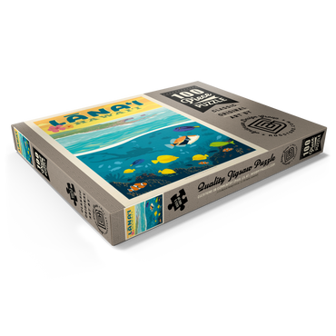 Darstellung des Puzzle Motivs Hawaii: Lānaʻi (Tropical Fish), Vintage Poster 100 Puzzle Schachtel Ansicht1