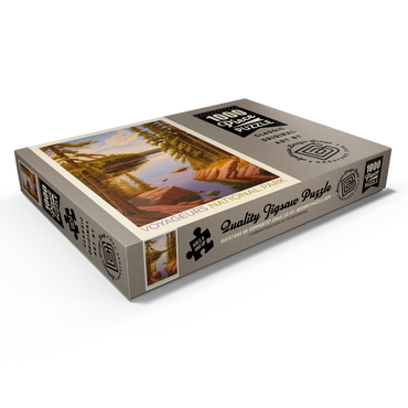 Darstellung des Puzzle Motivs Voyageurs National Park: Quiet Cove, Vintage Poster 1000 Puzzle Schachtel Ansicht1