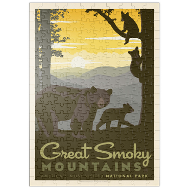 Darstellung des Puzzle Motivs puzzleplate Great Smoky Mountains National Park: Mama Bear & Cubs 200 Puzzle