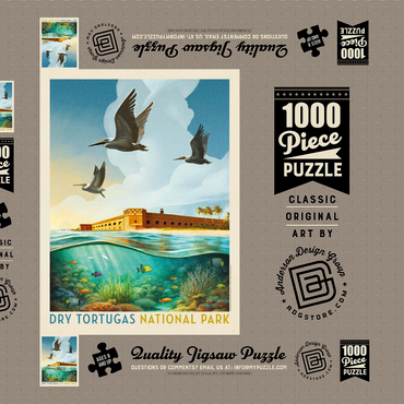 Darstellung des Puzzle Motivs Dry Tortugas National Park: Riff-Ansicht 1000 Puzzle Schachtel 3D Modell
