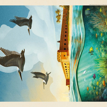 Darstellung des Puzzle Motivs Dry Tortugas National Park: Riff-Ansicht 100 Puzzle 3D Modell