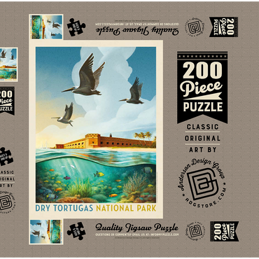 Darstellung des Puzzle Motivs Dry Tortugas National Park: Riff-Ansicht 200 Puzzle Schachtel 3D Modell