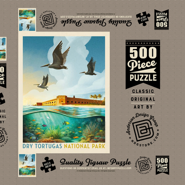 Darstellung des Puzzle Motivs Dry Tortugas National Park: Riff-Ansicht 500 Puzzle Schachtel 3D Modell