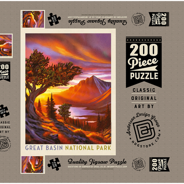Darstellung des Puzzle Motivs Great Basin National Park: Bristlecone Sunrise 200 Puzzle Schachtel 3D Modell