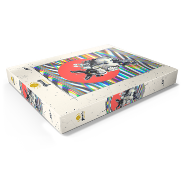 Darstellung des Puzzle Motivs Steampunk Bunny with Psychedelic Vibes 100 Puzzle Schachtel Ansicht1