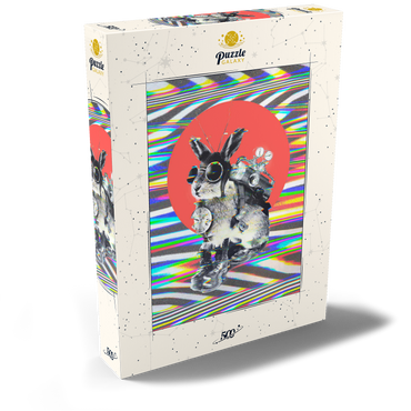Darstellung des Puzzle Motivs Steampunk Bunny with Psychedelic Vibes 500 Puzzle Schachtel Ansicht2
