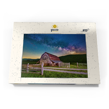 Darstellung des Puzzle Motivs Rustic Barn Under the Milky Way 1000 Puzzle Schachtel Ansicht3