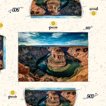Darstellung des Puzzle Motivs Horseshoe Bend, Arizona 500 Puzzle Schachtel 3D Modell